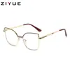 Nuevas Gafas Retro Ojo de Gato Transfronterizas para Miopía para Mujeres Sin Maquillaje, Aspecto Adelgazante para Rostros Cuadrados y Redondos, Luz Azul Anti-Azul, Equipadas con Monturas para Gafas de Prescripción
