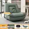 Poltrona reclinável individual moderna e minimalista com design de suporte segmentado, um sofá confortável e relaxante para quartos e uso doméstico