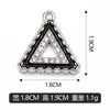 Colgantes de Collar Geométricos Cuadrados y Triangulares con Diamantes Incrustados y Técnica de Goteo de Aceite DIY Transfronterizos, Venta Directa del Fabricante, Se Pueden Mezclar al por Mayor