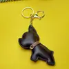 Colgante de Cachorro de Bulldog Francés Nuevo Transfronterizo, Llavero Lindo de Bulldog Francés de Cuero, Colgante Pequeño, Encanto para Mini Bolsos, Pu