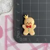 Hombre de Jengibre Navideño Creativo Grande y Pequeño Galleta Comida Juguete Dibujos Animados Resina Accesorios Joyería Pegamento de Crema Pasador Accesorios para el Cabello Lote