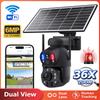Cámara Solar Ubox 4G Doble Lente Bajo Consumo de Energía Visión Nocturna Alta Definición Zoom Óptico 36X Impermeable Monitor