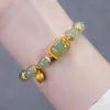 Nova Pulseira de Amendoim da Sorte Estilo Chinês para Mulheres, Pulseira de Jade Hetian, Presente de Festival do Meio Outono para Meninas, Joias em Estoque Venda por Atacado