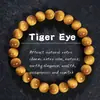 Pulsera de Cristal de Gradiente Multicolor Ojo de Tigre Dorado Red Social Joyería de Cuentas Redondas Cocidas a Fuego Accesorios para Puesto Callejero Transmisión en Vivo
