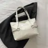 Bolsa de axila retrô de outono e inverno de grande capacidade, nova bolsa tote estilosa com visual sofisticado, bolsa de ombro simples para o dia a dia, bolsa macia