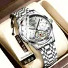 Novo Relógio Tourbillon com Design Vazado, Relógio Mecânico de Imitação para Homens, Item Popular de Comércio Exterior Transfronteiriço, Relógio Masculino à Prova d'Água e Luminoso