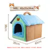 Casa para Gato y Perro, Forma de Casa, Adecuada para Todas las Estaciones, para Perros Pequeños como Teddy, Calidez Invernal, Casa para Perro Extraíble y Lavable, Ropa de Cama para Mascotas