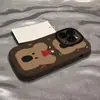 Funda linda de Oso Caqui para teléfono adecuada para iPhone 16, 17, 14 Pro Max, modelo nuevo creativo y único para 13 mini