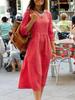 Comércio exterior roupas femininas Amazon explosões AliExpress ebay outono e inverno transfronteiriços soltos tamanho grande manga vestido europeu e americano