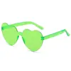 Gafas de Sol Europeas y Americanas de Amor Transfronterizo de Colores Dulces para Hombres y Mujeres, Gafas de Sol de Corazón de Melocotón, Gafas de Una Pieza Sin Montura en Forma de Corazón Transfronterizas
