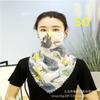 Bufanda Máscara Triangular Estampada de Gasa Nueva de Verano para Mujer Protección Solar Ciclismo Protección Solar Máscara para el Cuello Parasol Bufanda Triangular