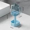 Portacepillos de Dientes para Baño para Guardar Pasta de Dientes, Cepillo de Dientes Eléctrico, Portavasos para Enjuague Bucal, Estante de Almacenamiento de Artículos de Tocador para el Hogar de Hombres y Mujeres Pareja