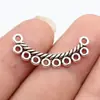 29X14mm 1.1g Conector de Arete Poroso de Plata Antigua Accesorios DIY Aleación de Zinc