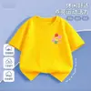 Camisetas de algodão puro para atacado, para atividades pais e filhos em creches e escolas primárias, cor de doce, confortáveis, de manga curta para o verão, uniformes de classe para alunos, modernos