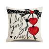 Capa de Almofada Coração de Amor Mais Vendida da Amazon para o Dia dos Namorados Poliéster Estampada para Quarto Mesa de Cabeceira Almofada Decoração de Feriado Capa de Almofada