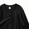 210g Camiseta Blanca Manga Larga para Hombre y Mujer Camisa Base Blanco Puro Hombro con Algodón Primavera y Otoño Top Sencillo Holgado
