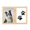 Suporte de Exibição Porta-Retrato de Lembrança para Pet com Argila para Moldes de Mão e Pé 67 polegadas Porta-Retrato de Madeira DIY para Pegadas de Mão e Pé de Bebê Venda por Atacado