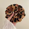 Elástico de cabelo retrô estampa de leopardo para cabelo feminino, rabo de cavalo, bola de cabelo, elástico de borracha de alta elasticidade que não machuca o cabelo, corda de cabelo, atacado