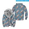 Nueva Serie Navideña 3 Periférico Personalizado Casual con Estampado Sudadera con Cremallera de Manga Larga Ropa Gruesa de Algodón Invierno