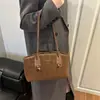 Bolso con Estampado de Leopardo, Bolso de Gran Capacidad para el Trabajo, Bolso Tote Sencillo, Bolso de Hombro Versátil de Alta Gama Retro para Otoño e Invierno