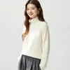Baicai Rong 2026 Meio Zíper Outono/Inverno Novo Estilo Gola Alta Tricô Solto Camada Base Aquecimento Mesmo Estilo da Loja