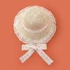 Chapéu de palha trançado de verão com renda para meninos e meninas, com aba larga, proteção solar, respirável, dobrável, vendas diretas da fábrica