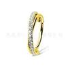 Anillo de Nariz de Titanio Jiangtai F136 Anillo de Diamante Incrustado Cruzado de Doble Capa Joyería para Piercing Corporal de Aleación de Titanio G23 Pendientes