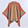 Comércio exterior Xale feminino padrão xadrez bolinhas combinação de cores espessado quente capa dividida estilo étnico capa para viagem ao ar livre