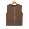 Otoño 2026 Nuevo Chaleco de Punto sin Mangas con Cuello Redondo Chaqueta Cárdigan Estilo Corto Ropa para Mamá Mujer