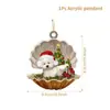 Colgante de Árbol de Navidad Transfronterizo Cachorro Durmiendo Acrílico Plano Perro de Dibujos Animados Decoración Navideña 2023 para el Hogar