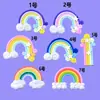 Fabricantes de argila macia nuvens estrelas arco-íris decorações de bolo para festa de aniversário açúcar de imitação