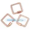R02 Acessórios para Joias DIY Cobre Puro Microincrustado com Diamantes, Fecho de Mola que Pode Ser Aberto e Fechado, Pulseira, Fecho de Colar