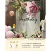 Decoración de Escena de Cumpleaños de Alta Gama Cumpleaños 18 de Niña Ceremonia de Adultos Fondo de Pared con Globos para Foto Personalizada Tablero Kt