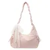 Bolso de hombro texturizado de moda transfronterizo para mujer, nuevo modelo de verano 2026, color sólido, moderno bolso tote cruzado grande de pliegues
