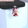 Tapón de Polvo para Teléfono Móvil de Acrílico con Diseño de Conejo y Lazo Popular Transfronterizo Enchufe para iPhone/Tipo-C A Prueba de Polvo DIY