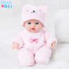 Venta caliente transfronteriza muñeca de bebé de goma blanda oso lindo ropa de peluche muñeca renacida de 20 CM regalo para niña al por mayor