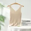 Camisole de Gola V 100% Caxemira Pura para Mulheres, Adequada para Usar Dentro de um Blazer ou como Peça Externa, Estilo Europeu e Americano, Sem Mangas, Colete Reversível para Mulheres
