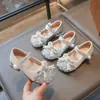 Zapatos de Princesa de Cuero Suave con Suela Flexible y Pedrería para Niñas Modelo Primavera y Otoño 2026 Zapatos de Cuero para Niños Zapatos Mary Jane Zapatos de Rendimiento con Suela Flexible