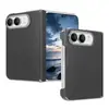 Aplicável ao iPhone Duo Versão Coreana Couro Liso Maçã 18 Tela Dobrável Duplo Eixo Central Capa de Celular Case com Suporte Magnético Rotativo