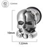 Aretes de Personalidad de Calavera de Acero Transfronterizo Hip Hop Punk Acero Inoxidable Aretes Multiforma Cadena Larga Rosca Externa