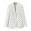 Comercio Exterior Ropa de Mujer 2026 Primavera y Otoño Moda Europea y Americana Versátil Casual Diseño sin Botones de Lunares Blazer para Mujer B129812