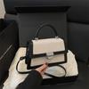 Bolsa Feminina Moderna Color-Block 2025 Nova Moda Versátil Bolsa Transversal Popular Pequena Bolsa de Mão Primavera/Verão