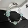 Correa de cristal para teléfono con flor de fresa, elegante y lujosa, llavero corto, accesorio para bolso, modelo nuevo al por mayor