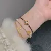 [Nuevo] Pulsera de Media Luna Narciso Flor Perla Superposición Pulsera Multicapa Accesorios de Regalo Pulsera Pulsera Cuerda Mujer
