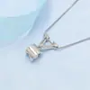 Collar con colgante de diamantes de imitación de alto carbono para mujer, cadena de clavícula con personalidad Tauro, elegante regalo para pareja