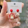 Pendientes de nube con diseño de nicho asimétrico 2023, nuevos pendientes de botón de alta calidad, elegantes y a la moda para mujer.