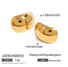 Brincos Clássicos Wanxing Europeus e Americanos em Aço Inoxidável com Ouro 18K, Acessórios de Orelha Texturizados da Moda, Acessórios Populares de Venda Transfronteiriça