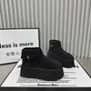 Zapatos Casuales de Moda Estilo Europeo con Suela Gruesa y Strass Completo para Mujer, Nuevo Modelo 2026, Cierre Trasero, Botines Cortos con Forro de Felpa, Zapatos de Plataforma Brillantes con Strass