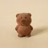 Adornos de Oso de Peluche Tallados en Madera Hechos a Mano, Accesorios Colgantes de Osito Muñeco Lindo, Decoración de Escritorio de Madera Pequeños Regalos al por Mayor