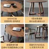 Mesa de jantar de madeira maciça estilo nórdico, design moderno e minimalista, adequada para uso doméstico, mesa redonda para sala de jantar, mesa de recepção e reunião comercial, mesa e cadeiras para cafeteria e casa de chá